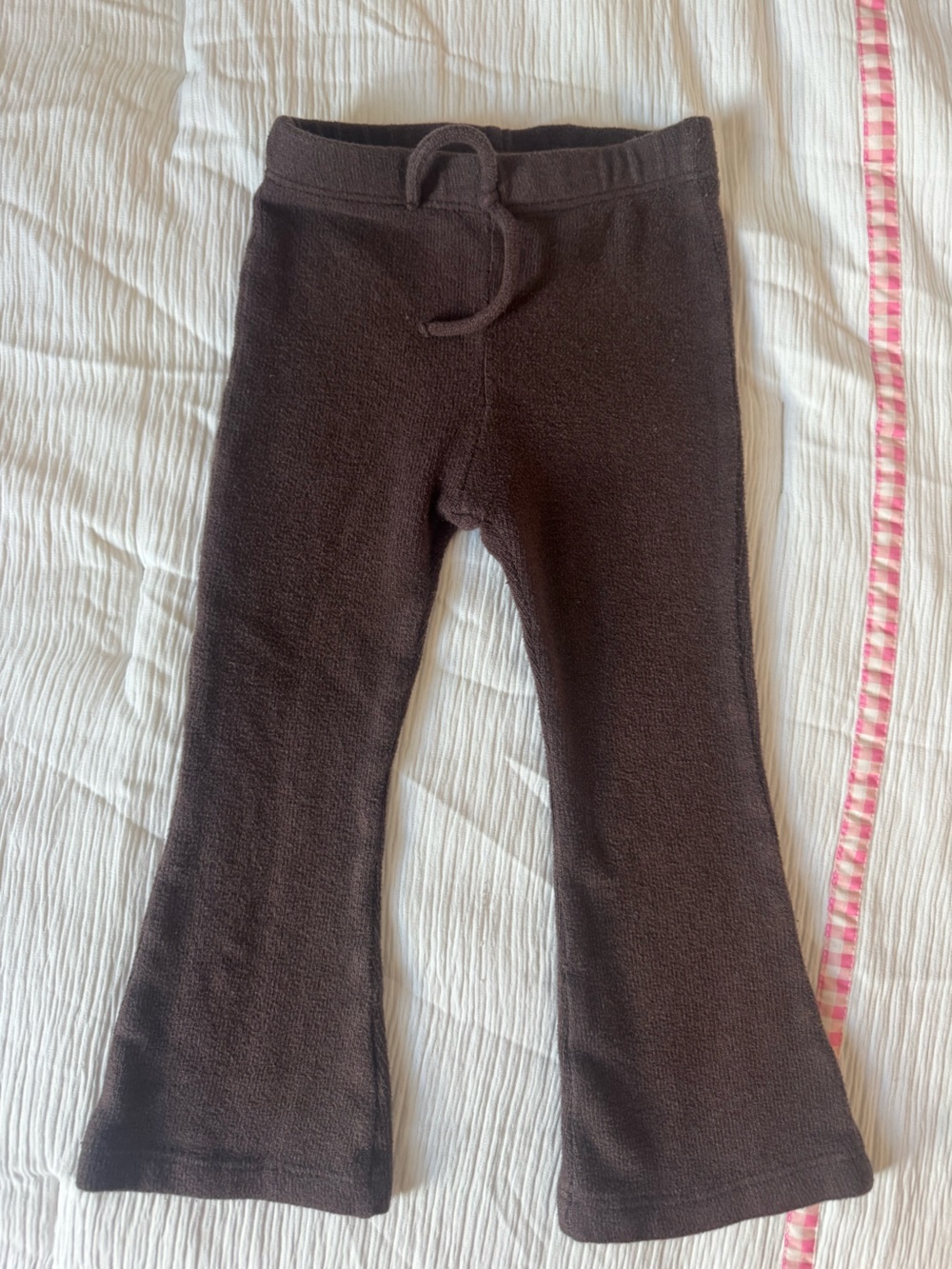 Kids Zara Cozy Dark Brown Knit Lounge Pants